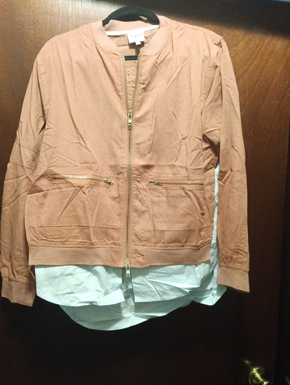 Hayden LA NWT Woman's Faux Shirt Tails Jacket Size Medium Dusty Rose